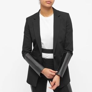 HELMUT LANG | Leather Panel Blazer